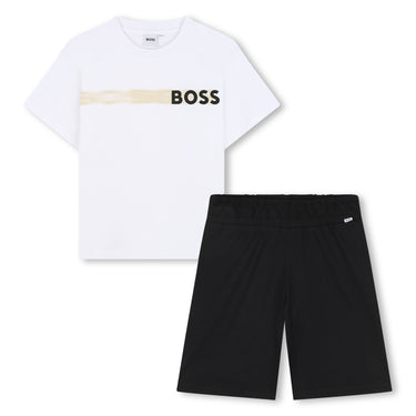 BOSS set de pijama short y playera para niño y adolescente